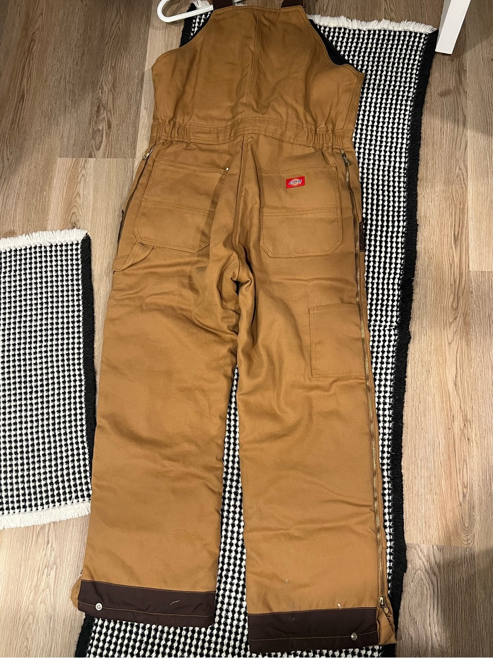 Dickies Carhartt-Style Tan Insulated Bib Overalls - Picture 2 of 5